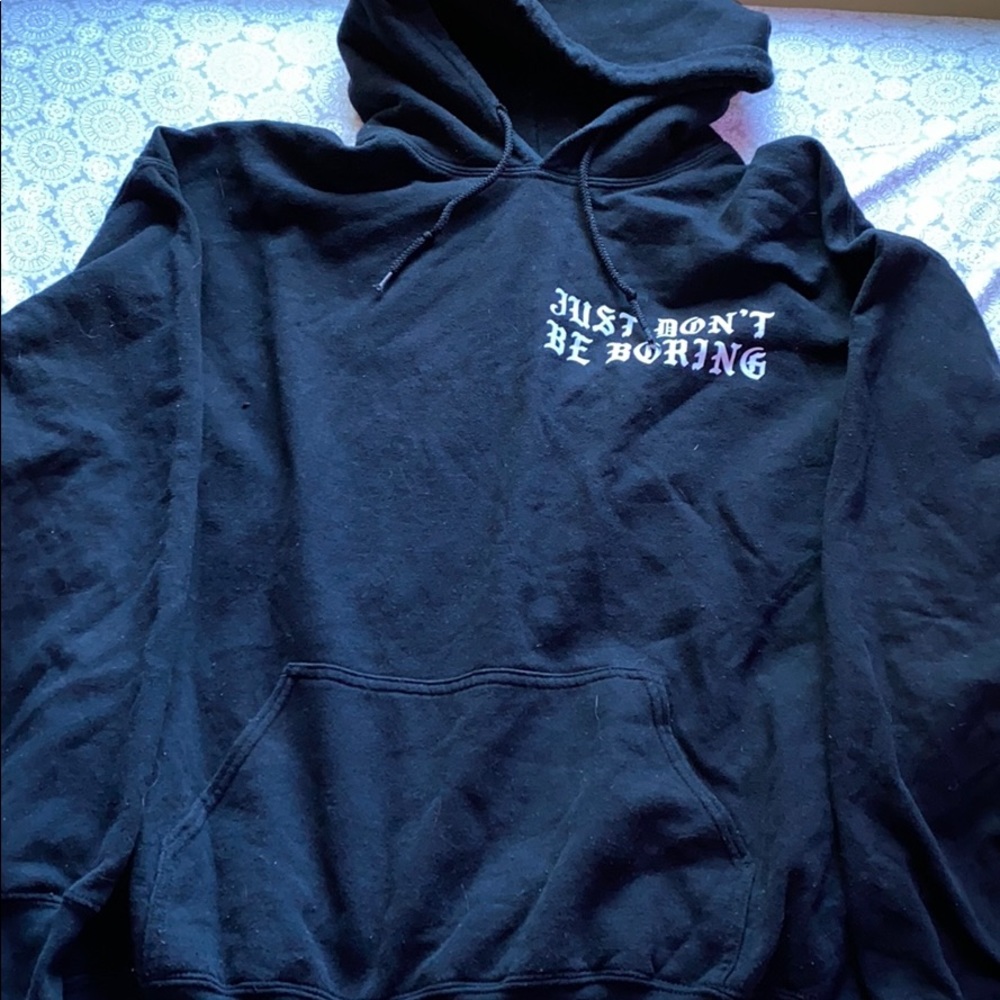 black sweatshirt